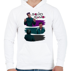 PRINTFASHION Squid Game Season 2 - Férfi kapucnis pulóver - Fehér