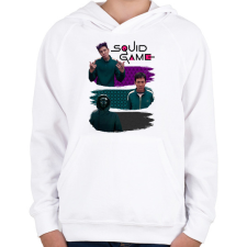 PRINTFASHION Squid Game Season 2 - Gyerek kapucnis pulóver - Fehér gyerek pulóver, kardigán