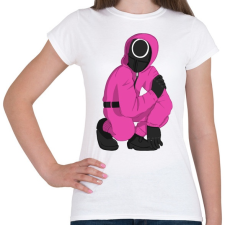 PRINTFASHION Squid Game Soldier - Női póló - Fehér női póló
