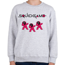 PRINTFASHION Squid game trio dab fekete - Gyerek pulóver - Sport szürke