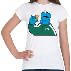 PRINTFASHION Squid Game vs. Sütiszörny - Női póló - Fehér