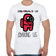 PRINTFASHION SquidMas is Among Us - Férfi póló - Fehér férfi póló