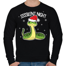 PRINTFASHION Ssssilent night - Férfi pulóver - Fekete