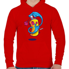 PRINTFASHION ssssshhhh - Férfi kapucnis pulóver - Piros
