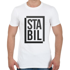 PRINTFASHION Stabil - Férfi póló - Fehér férfi póló