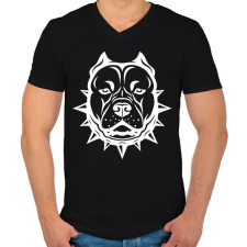 PRINTFASHION stafford/f - Férfi V-nyakú póló - Fekete férfi póló