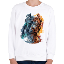 PRINTFASHION "stafford" portré - Gyerek pulóver - Fehér gyerek pulóver, kardigán