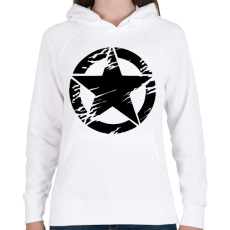 PRINTFASHION star - Női kapucnis pulóver - Fehér