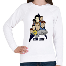 PRINTFASHION Star Trek - Női pulóver - Fehér női pulóver, kardigán