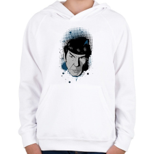 PRINTFASHION Star Trek - Spock - Gyerek kapucnis pulóver - Fehér gyerek pulóver, kardigán