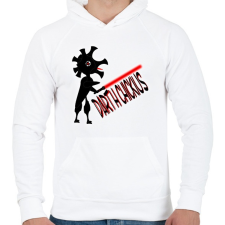 PRINTFASHION Star Wars Fan Art Darth Chicidus - Férfi kapucnis pulóver - Fehér férfi pulóver, kardigán