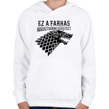 PRINTFASHION Stark születésnap - Gyerek kapucnis pulóver - Fehér gyerek pulóver, kardigán