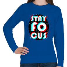 PRINTFASHION Stay Focus - Női pulóver - Királykék
