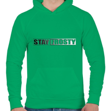 PRINTFASHION Stay Frosty - COD MW - Férfi kapucnis pulóver - Zöld férfi pulóver, kardigán