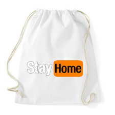 PRINTFASHION Stay home - Sportzsák, Tornazsák - Fehér tornazsák