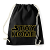 PRINTFASHION Stay Home - Sportzsák, Tornazsák - Fekete
