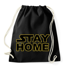 PRINTFASHION Stay Home - Sportzsák, Tornazsák - Fekete tornazsák