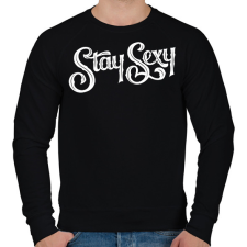 PRINTFASHION Stay Sexy - Férfi pulóver - Fekete férfi pulóver, kardigán