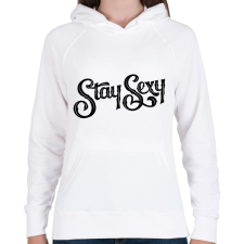 PRINTFASHION Stay Sexy - Női kapucnis pulóver - Fehér női pulóver, kardigán