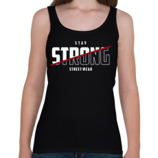 PRINTFASHION Stay Strong - Női atléta - Fekete