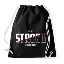 PRINTFASHION Stay Strong - Sportzsák, Tornazsák - Fekete tornazsák