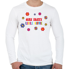 PRINTFASHION Stay trippy litlle hippie - Férfi hosszú ujjú póló - Fehér