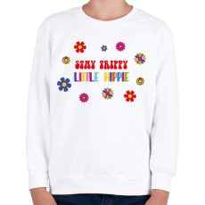 PRINTFASHION Stay trippy litlle hippie - Gyerek pulóver - Fehér