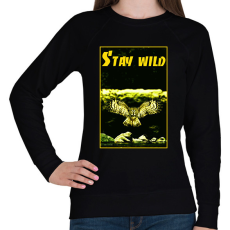 PRINTFASHION stay wild - Női pulóver - Fekete