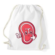 PRINTFASHION Steak hús - Sportzsák, Tornazsák - Fehér tornazsák