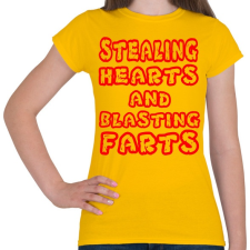 PRINTFASHION Stealing Hearths - Női póló - Sárga női póló