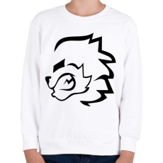 PRINTFASHION stencil oroszlán - Gyerek pulóver - Fehér