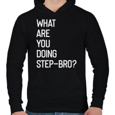 PRINTFASHION Step-bro - Férfi kapucnis pulóver - Fekete
