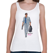 PRINTFASHION Sterling Archer - Női atléta - Fehér női trikó