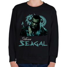 PRINTFASHION steven seagal - Gyerek pulóver - Fekete