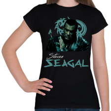 PRINTFASHION steven seagal - Női póló - Fekete női póló