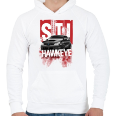 PRINTFASHION STI Hawkeye - Férfi kapucnis pulóver - Fehér