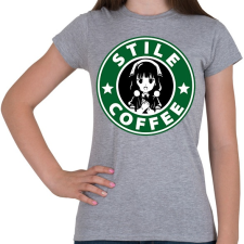 PRINTFASHION Stille Coffe - Női póló - Sport szürke női póló