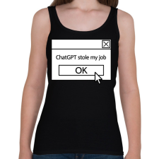 PRINTFASHION Stole my job - Női atléta - Fekete női trikó