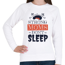 PRINTFASHION Stong moms - az erős anyák nem alszanak - Női pulóver - Fehér női pulóver, kardigán