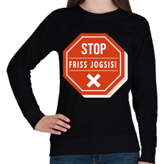 PRINTFASHION STOP - Friss jogsis - Női pulóver - Fekete