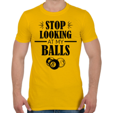 PRINTFASHION Stop looking - Férfi póló - Sárga