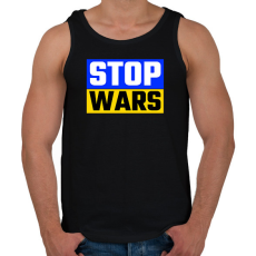 PRINTFASHION STOP WARS 2 - Férfi atléta - Fekete