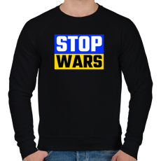 PRINTFASHION STOP WARS 2 - Férfi pulóver - Fekete