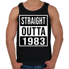 PRINTFASHION Straight Outta 1983 - Férfi atléta - Fekete