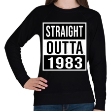 PRINTFASHION Straight Outta 1983 - Női pulóver - Fekete női pulóver, kardigán
