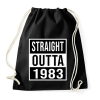 PRINTFASHION Straight Outta 1983 - Sportzsák, Tornazsák - Fekete