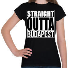 PRINTFASHION Straight Outta Budapest - Női póló - Fekete női póló