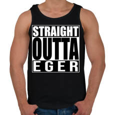 PRINTFASHION Straight Outta Eger - Férfi atléta - Fekete