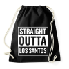 PRINTFASHION Straight outta Los Santos - Sportzsák, Tornazsák - Fekete