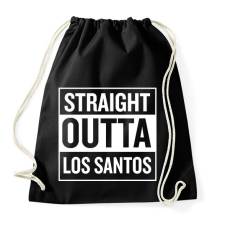 PRINTFASHION Straight outta Los Santos - Sportzsák, Tornazsák - Fekete tornazsák